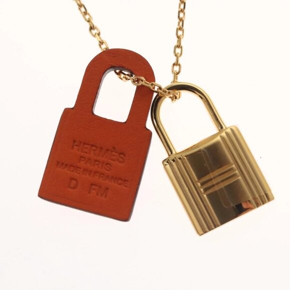 HERMES Orchestral PM Necklace metal Orange Auth 128890M - Picture 3 of 16